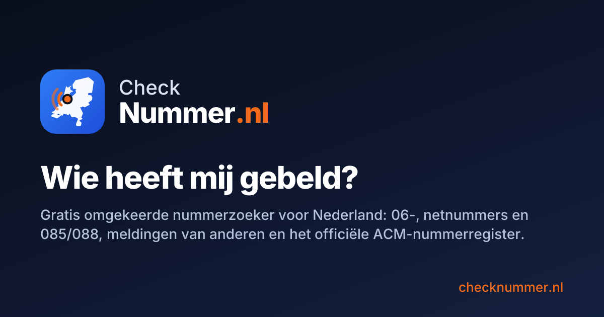 071-782 26 00 (+31 71 782 26 00): wie heeft mij gebeld?